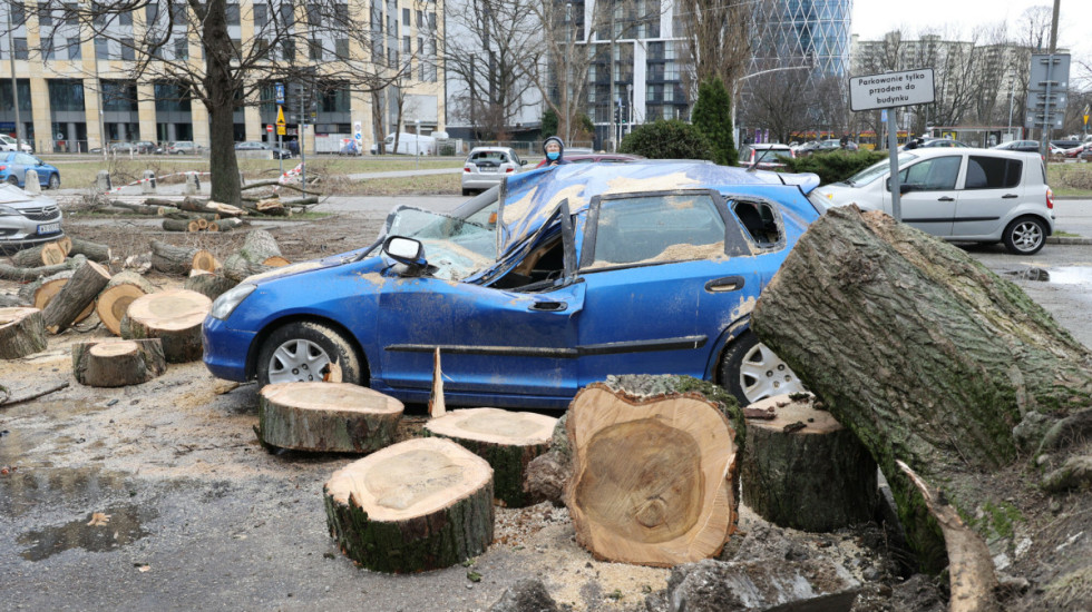 Silny wiatr nad Polską. Prawie 2400 interwencji strażaków